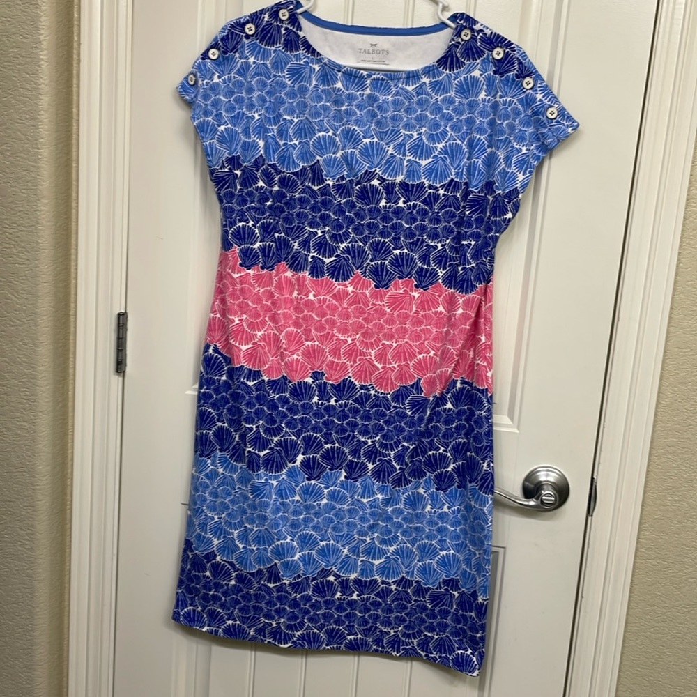 TALBOTS cotton knit short sleeve dress - Size large